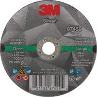 Meule &agrave; tronçonner Silver, 3" x 0,06", Arbre de 3/8"-24, Type 1, C&eacute;ramique, 25645 Tr/min OSI Industrial Sales