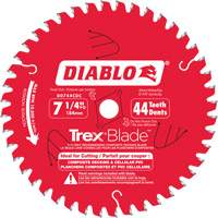 Trex&reg; Blade Cutting Saw Blade, 7-1/4", 44 Teeth, Plastic/Composite Decking Use OSI Industrial Sales