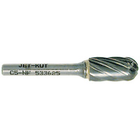 C5-NF JET-KUT&reg; Ball Nose Shape Bur for Aluminum/Non-ferrous Materials, 1/2" Dia. OSI Industrial Sales