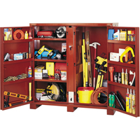 Jobsite Shelf Cabinet, Steel, 47.5 Cubic Feet, Red OSI Industrial Sales