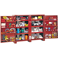 Jobsite Shelf Cabinet, Steel, 49 Cubic Feet, Red OSI Industrial Sales