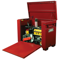 Coffre grande capacit&eacute; avec panneau frontal ouvrant, 60" x 31" x 45", Acier, Rouge OSI Industrial Sales