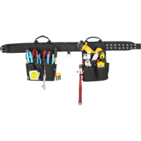 20 Pocket Tool Belt Combo, Polyester, Black OSI Industrial Sales