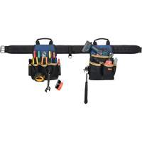 20 Pocket Tool Belt Combo, Polyester, Black OSI Industrial Sales