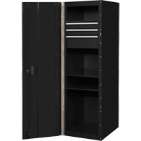 RX Series Side Cabinet, 3 Drawers, 19" W x 25" D x 61" H, Black OSI Industrial Sales