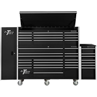 RX Series Side Cabinet, 3 Drawers, 19" W x 25" D x 61" H, Black OSI Industrial Sales