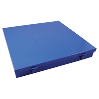 Boîte en m&eacute;tal mince, 12" P x 11-1/2" la x 1-3/4" h, Bleu OSI Industrial Sales