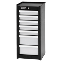 Side Rider Cabinet, 7 Drawers, 14-3/4" W x 18" D x 33.34" H, Black OSI Industrial Sales