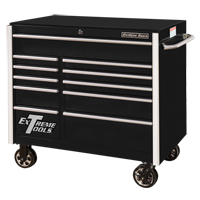 Armoire roulante pour outils s&eacute;rie RX, 11 tiroirs, 41-1/2" la x 25-1/2" p x 40-1/2" h, Noir OSI Industrial Sales