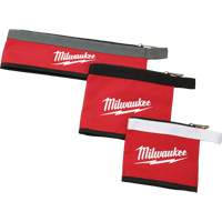 Multi-Size Zipper Pouches - Set of 3, Canvas, 3 Pockets, Black/Red OSI Industrial Sales