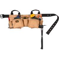 Carpenter's Tool Belt, Leather, Tan OSI Industrial Sales