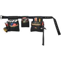 Deluxe Tool Belt Combo, Polyester, Black OSI Industrial Sales