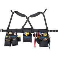 Carpenter's Tool Belt, Polyester, Black OSI Industrial Sales