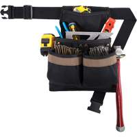 Small Deluxe Tool Belt, Polyester, Black OSI Industrial Sales