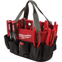 Utility Oval Bag, Ballistic Nylon, 24 Pockets, Black/Red OSI Industrial Sales