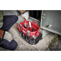 Utility Oval Bag, Ballistic Nylon, 24 Pockets, Black/Red OSI Industrial Sales