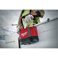 Aerial Utility Oval Bag, Ballistic Nylon, 14 Pockets, Black/Red OSI Industrial Sales