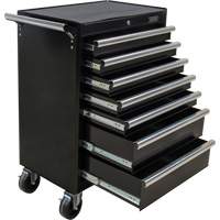 Industrial Tool Cart, 7 Drawers, 27" W x 18-3/4" D x 39" H, Black OSI Industrial Sales