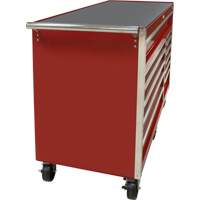 Industrial Tool Cart, 12 Drawers, 56" W x 24-1/2" D x 38-1/8" H, Red OSI Industrial Sales