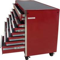 Industrial Tool Cart, 12 Drawers, 56" W x 24-1/2" D x 38-1/8" H, Red OSI Industrial Sales