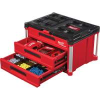 Boîte &agrave; outils avec 3 tiroirs Packout, 16-1/3" x 14-1/3" x 22-1/5", Noir/Rouge OSI Industrial Sales