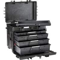 Military Mobile Tool Chest With Drawers, 4 Drawers, 22-4/5" W x 15" D x 18" H, Black OSI Industrial Sales