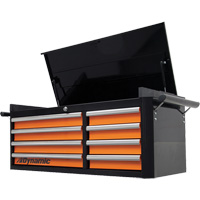 Top Chest, 42" W, 8 Drawers, Black/Orange OSI Industrial Sales