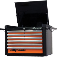 Top Chest, 28" W, 9 Drawers, Black/Orange OSI Industrial Sales
