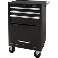 Industrial Tool Cart, 3 Drawers, 29-4/5" W x 21-1/5" D x 38-4/5" H, Black OSI Industrial Sales