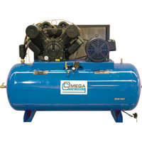 Industrial Series Air Compressors - Horizontal Compressor - Two Stages, 200 Gal. (240 US Gal) OSI Industrial Sales
