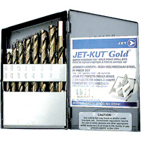 GF21R Jet-Kut&reg; Gold Super Premium Drill Bit Set, 21 Pieces, Steel OSI Industrial Sales