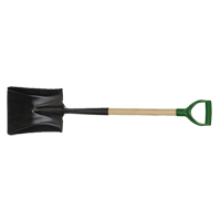 Square Point Shovel, Wood, Tempered Steel Blade, D-Grip Handle, 29" Long OSI Industrial Sales