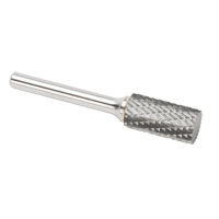 CLEVELAND Solid Carbide Burrs - Cylinder Shape with No End Cut, SA-5, 1/2" Dia., 1/4" Shank OSI Industrial Sales
