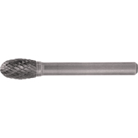 Solid Carbide Burrs - Oval Shape, SE-1, 1/4" Dia., 1/4" Shank, 3/8" Depth of Cut OSI Industrial Sales