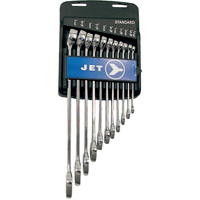 Fully Polished Long Pattern Combination Wrench Set, Combination, 11 Pieces, Imperial OSI Industrial Sales