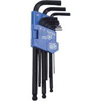 JBHK-9M Ball Nose Hex Key Set, 9 Pcs., Metric OSI Industrial Sales