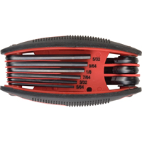 Folding Hex Key Set, 9 Pcs., Imperial OSI Industrial Sales