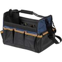 Open Top 14" Soft Side Tool Boxes, Polyester, 21 Pockets, Beige OSI Industrial Sales