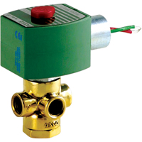 3-Way Direct Acting Universal Solenoid Valves, 1/4" Pipe, 100 psi OSI Industrial Sales