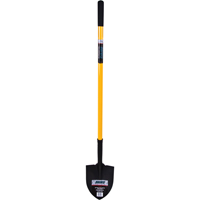 Round Point Shovel, Tempered Steel Blade, Fiberglass, Straight Handle OSI Industrial Sales