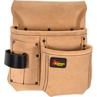 Half Carpenter Apron, Multiple Tool Holder, Leather, 4 Pockets OSI Industrial Sales