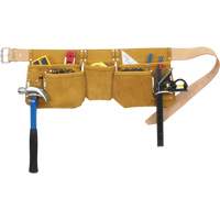 Journeyman's Carpenter Tool Belt, Leather, Tan OSI Industrial Sales