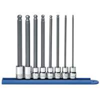 Long Ball End Metric Socket Set, Hex, 3/8" Drive, 8 Pcs OSI Industrial Sales