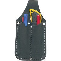 Utility Pouch, Knife Holder, Leather, 3 Pockets OSI Industrial Sales