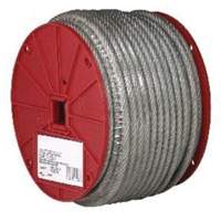 Wire Cable, 250' (76.2 m) x 3/32", 184 lbs. (0.092 tons), Vinyl Coated OSI Industrial Sales