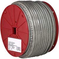 Wire Cable, 250' (76.2 m) x 1/8", 340 lbs. (0.17 tons), Vinyl Coated OSI Industrial Sales