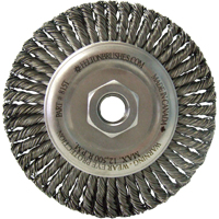 Wire Wheel Brushes, 5-7/8" Dia., 0.02" Fill, 5/8"-11 Arbor, Steel OSI Industrial Sales