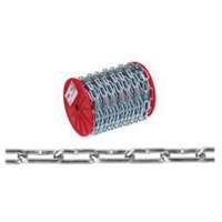Straight Link Coil Chain, Low Carbon Steel, #4 x 100' (30.4 m) L, 205 lbs. (0.1025 tons) Load Capacity OSI Industrial Sales