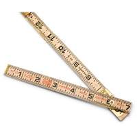 R&egrave;gle de maçon surdimensionn&eacute; Red End, 6' lo, Bois, Graduations de 1/16" OSI Industrial Sales