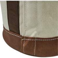 Leather-Bottom Bucket, 17" H, Canvas, White OSI Industrial Sales